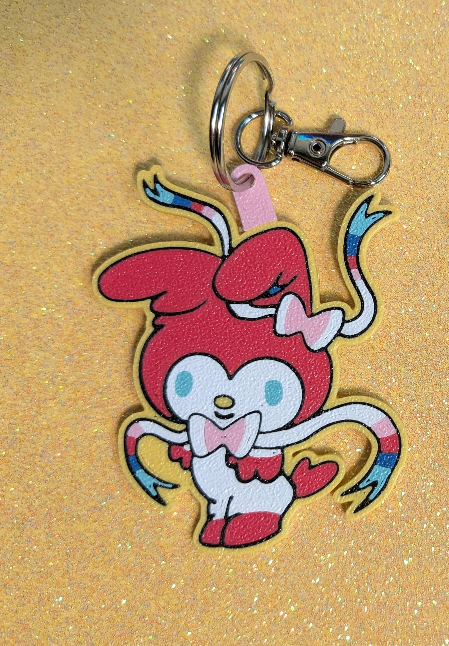Bunny x Ribbons - Glitter Keychain