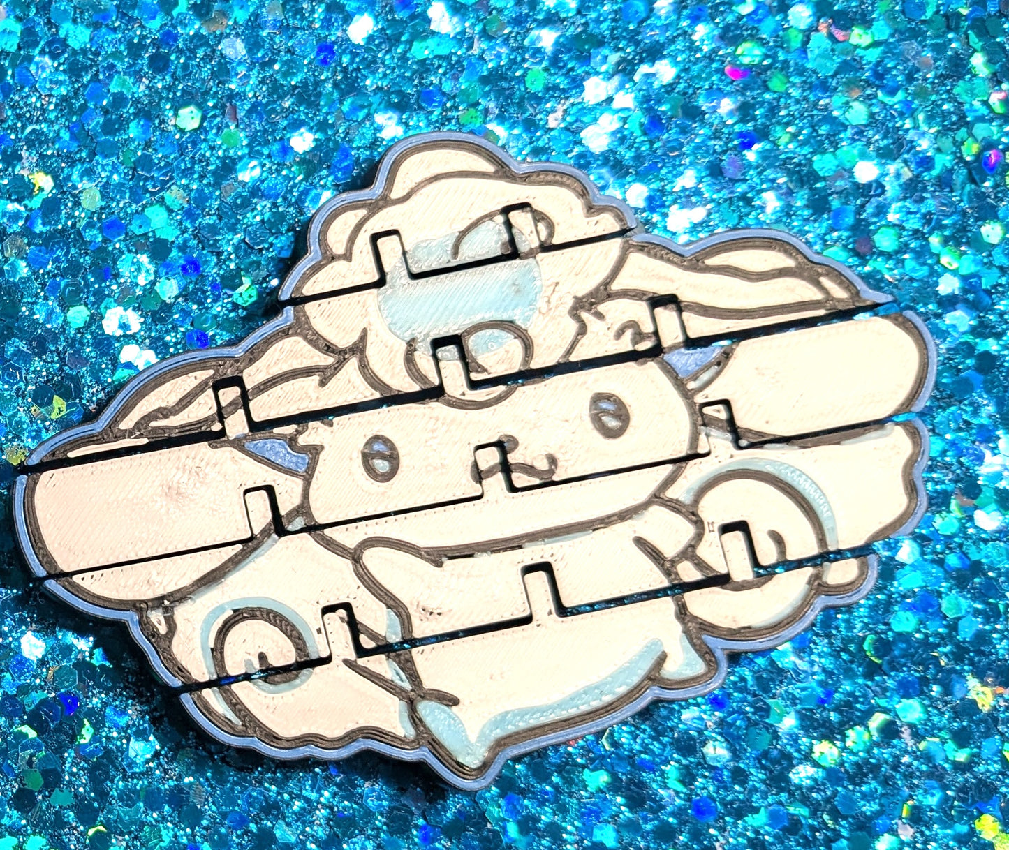 Snowy Fox x Cinnamon Roll Fidget Toy