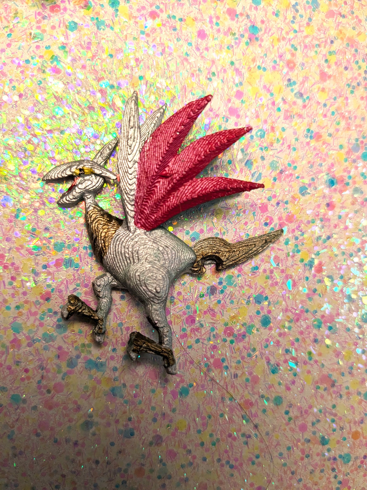 Steel Winged Bird Pin