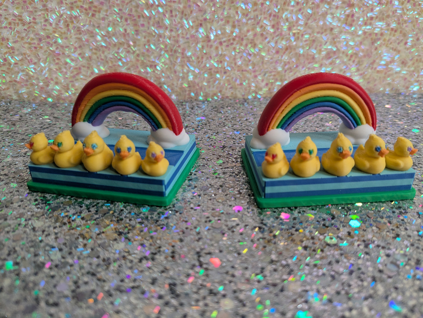 Business Card Holder  - Rainbow Ducky
