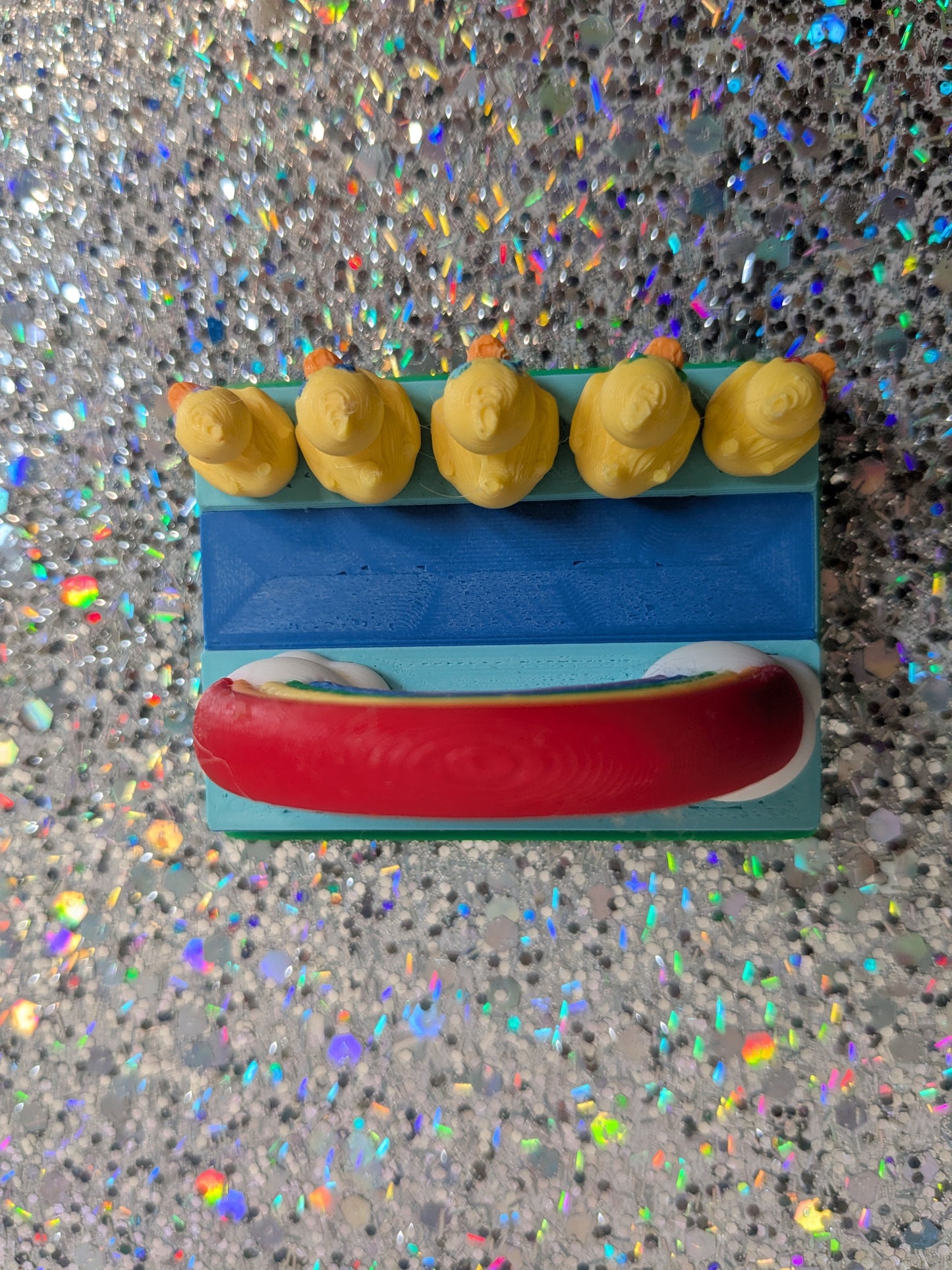 Business Card Holder  - Rainbow Ducky