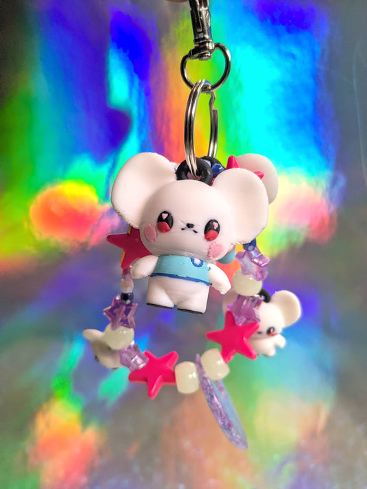 Mouse Family - Beaded Keychain