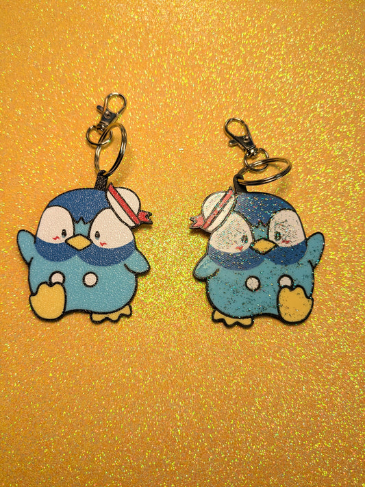 Penguin x Hat Penguin - Glitter Keychain