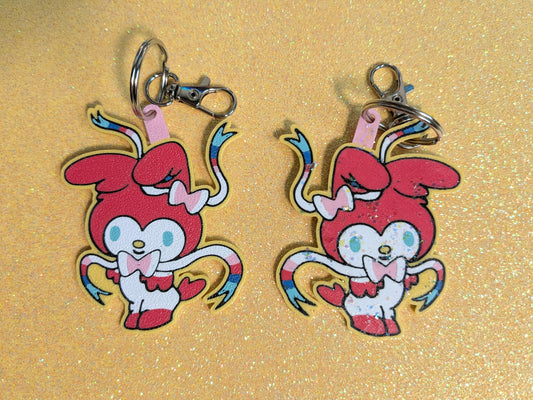 Bunny x Ribbons - Glitter Keychain